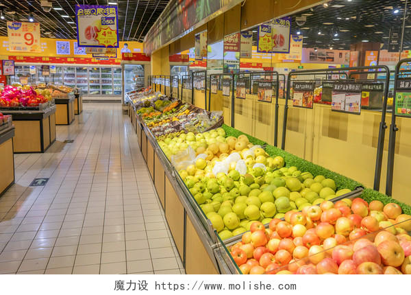 实拍超市超市货架超市超市水果水果超市内景超市